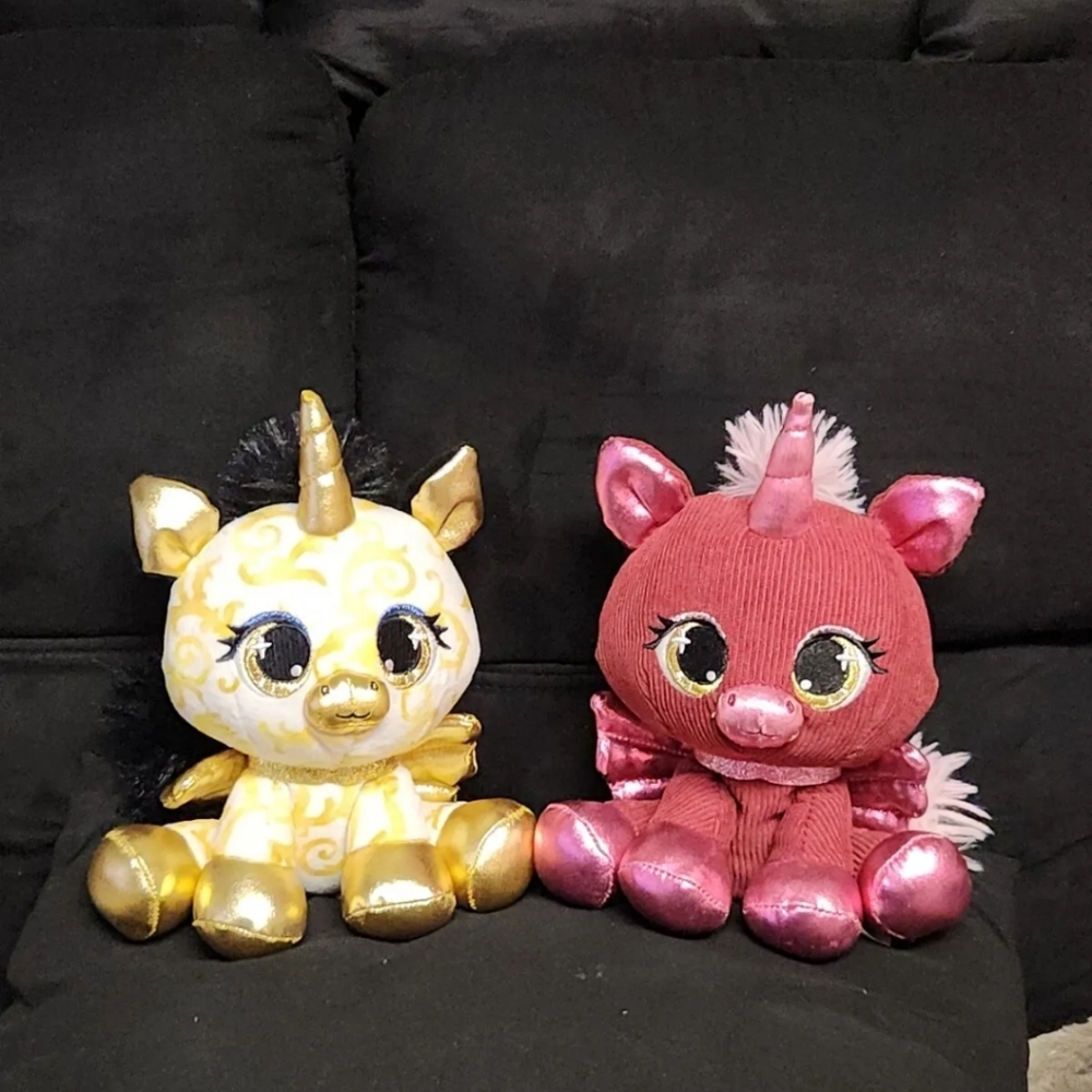 Gund Vera Von Corn 7"And Vera Von Cora 7" Plushies Pets Unicorn
